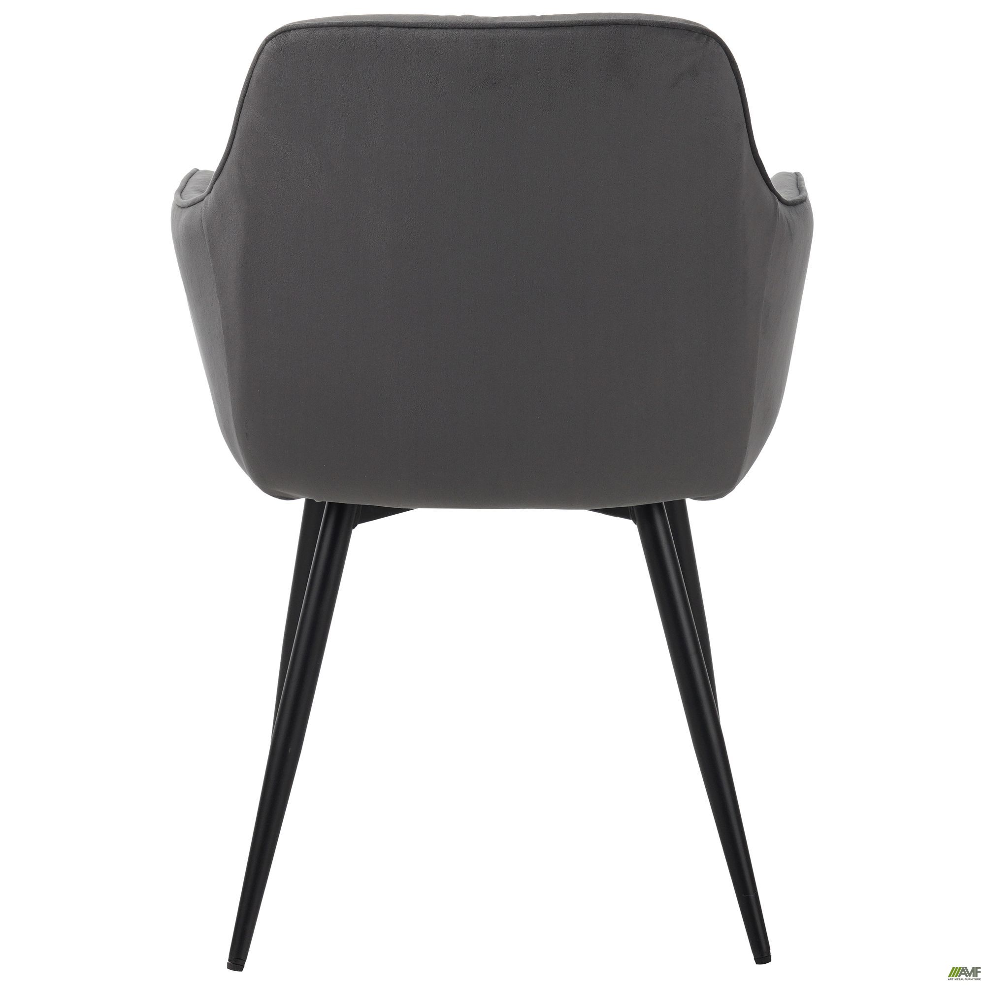 Фото 4 - Кресло Liana черный/вельвет темно-серый Фото 4 - Кресло Liana черный/вельвет темно-серый