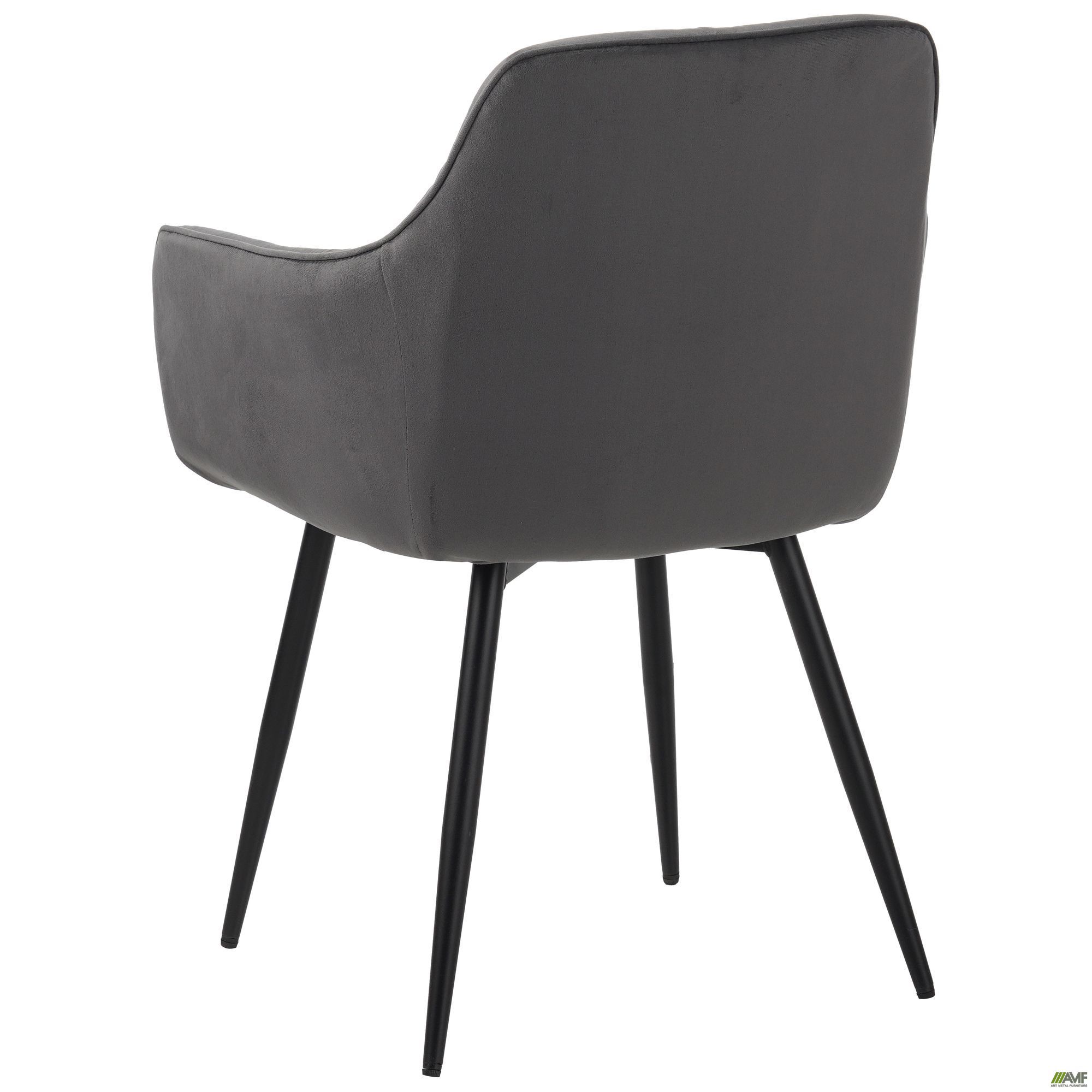 Фото 5 - Кресло Liana черный/вельвет темно-серый Фото 5 - Кресло Liana черный/вельвет темно-серый