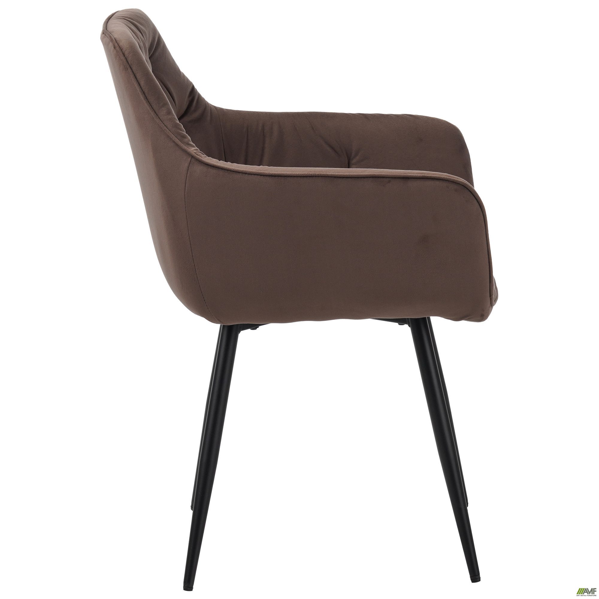 Фото 3 - Кресло Liana черный/вельвет коричневый Фото 3 - Кресло Liana черный/вельвет коричневый