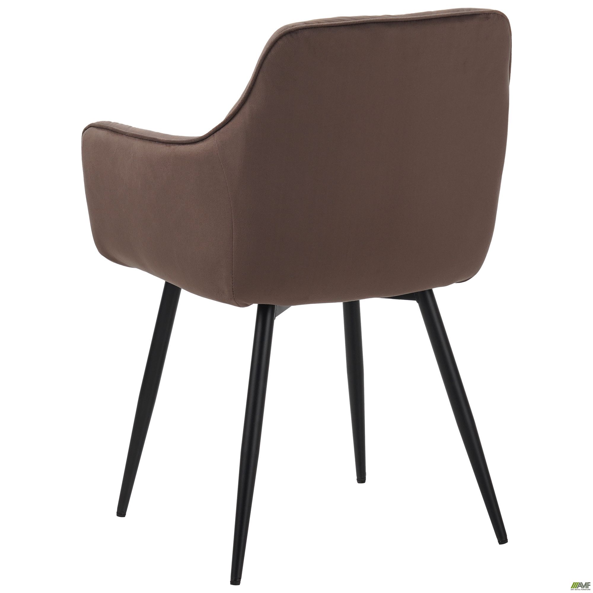 Фото 5 - Кресло Liana черный/вельвет коричневый Фото 5 - Кресло Liana черный/вельвет коричневый