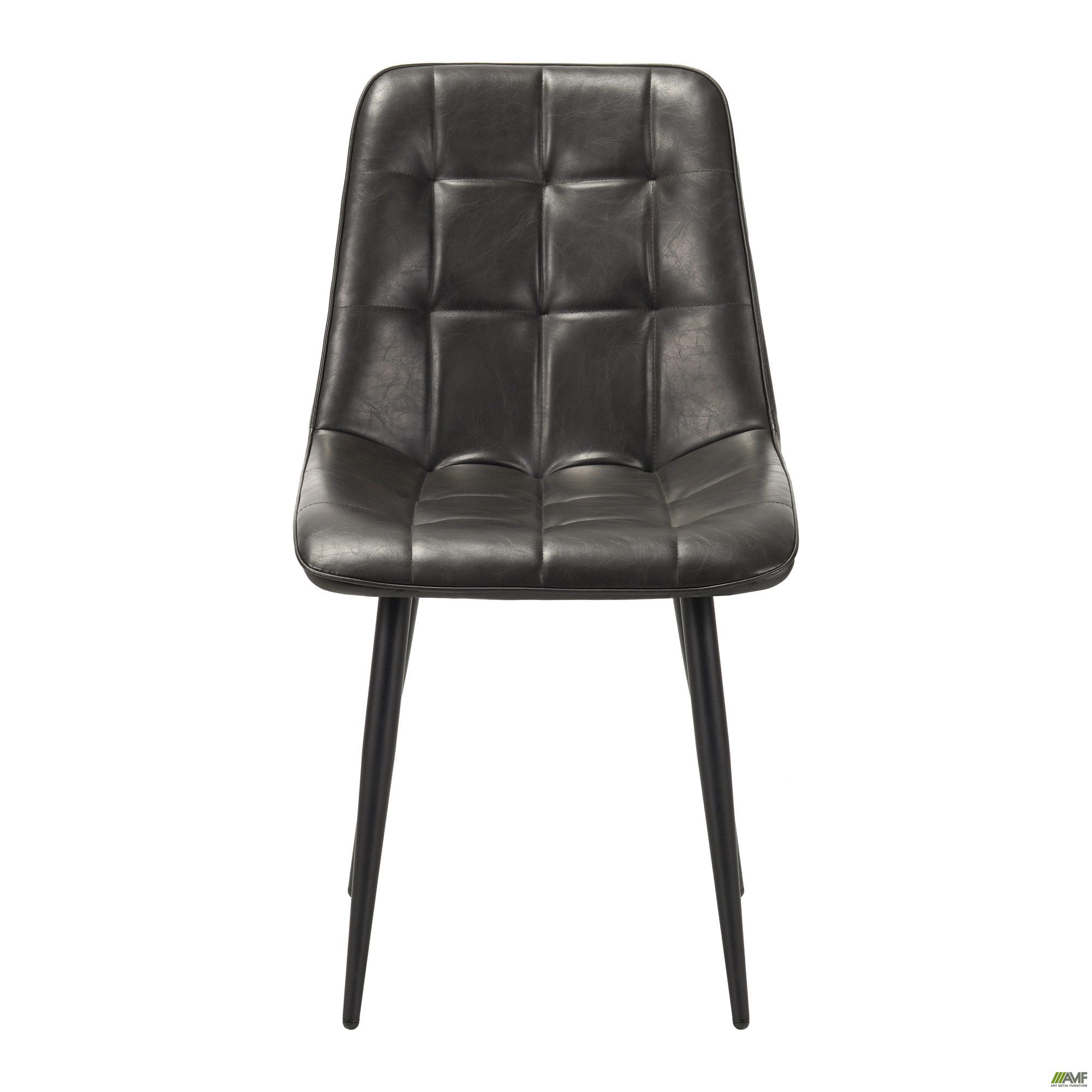 Фото 3 - Стул обеденный Arkansas-D черный/кожзам серый Фото 3 - Стул обеденный Arkansas-D черный/кожзам серый