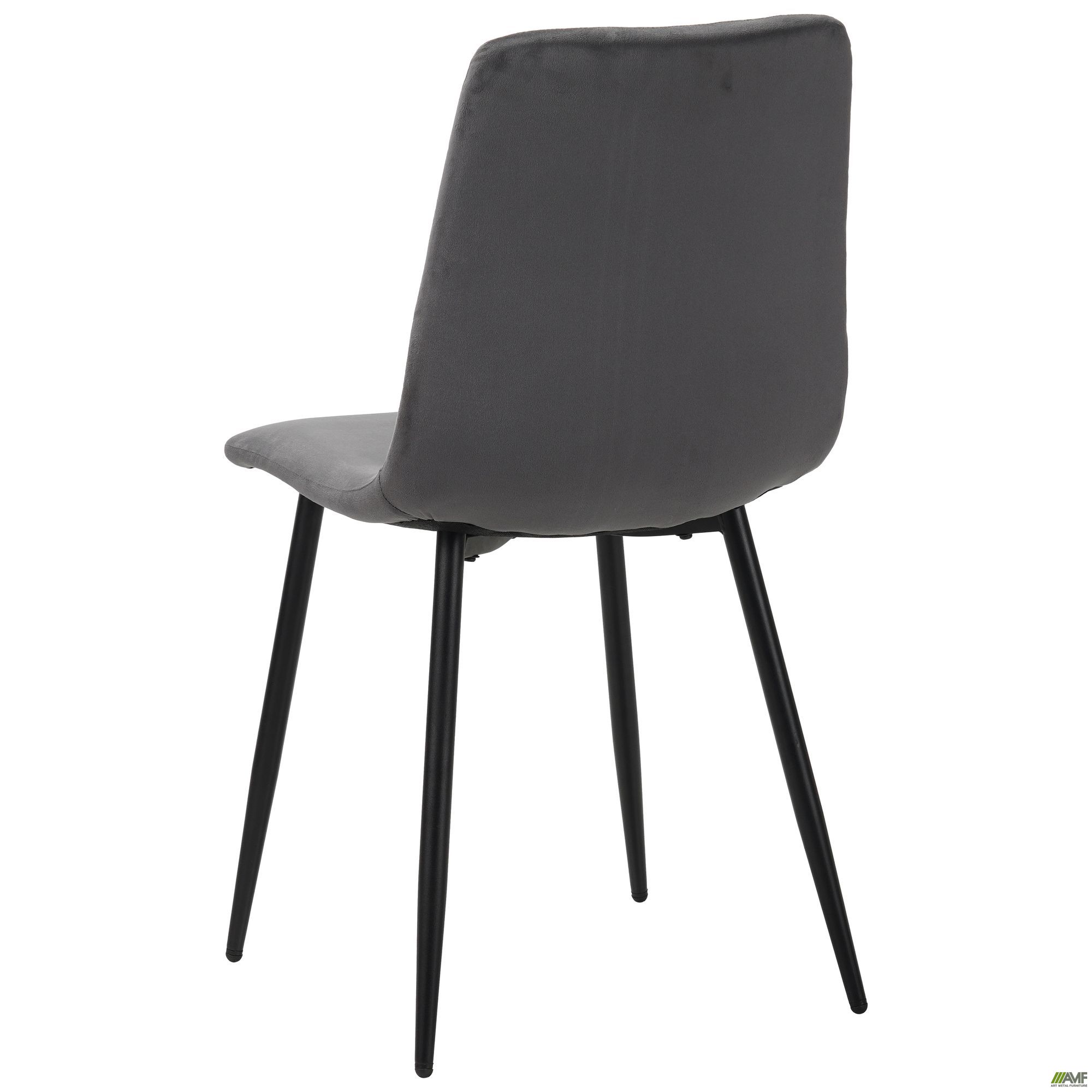 Фото 5 - Стілець обідній Loki чорний/velvet темно-сірий Фото 5 - Стілець обідній Loki чорний/velvet темно-сірий