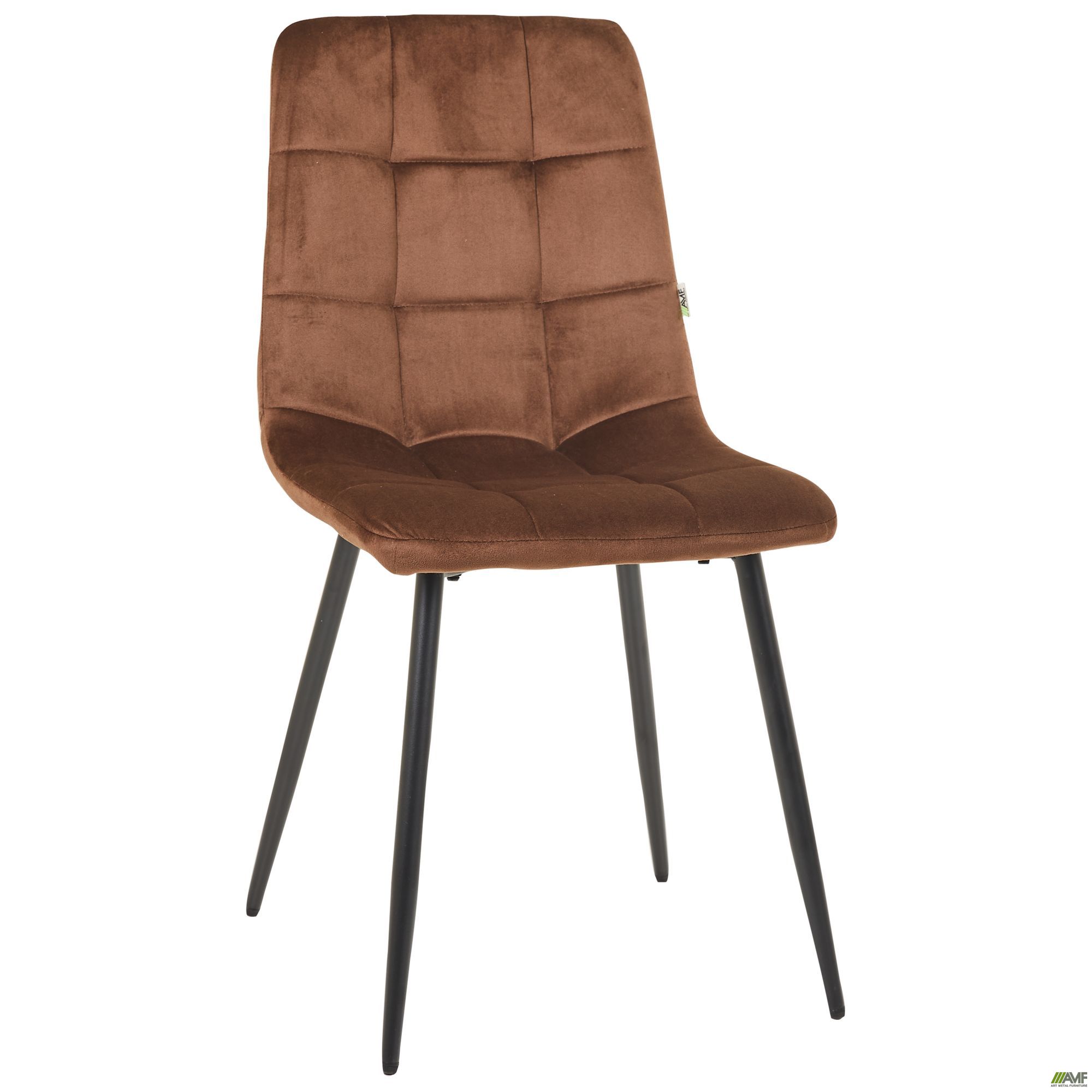 Фото 2 - Стілець Cherry чорний/вельвет сіро-синій Фото 2 - Стілець Cherry чорний/вельвет сіро-синій