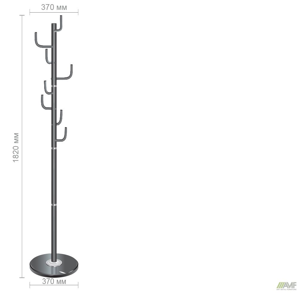 Характеристики Вешалка Iris черная Характеристики Вешалка Iris черная