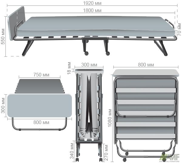 Характеристики Розкладачка Класик-П з матрацем 1900 * 800, Кiлт-4 Характеристики Розкладачка Класик-П з матрацем 1900 * 800, Кiлт-4