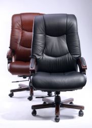 Кресло Ванкувер, кожа черная (625-B+PVC) - интерьер - фото 7