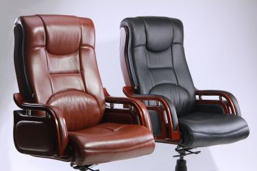 Кресло Ричмонд, кожа черная (642-B+PVC) - интерьер - фото 1