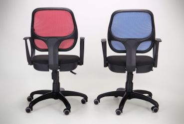 Кресло Бит/АМФ-7 сиденье Сетка черная/спинка Сетка синяя - интерьер - фото 14