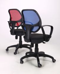 Кресло Бит/АМФ-8 сиденье Сетка черная/спинка Сетка оранжевая - интерьер - фото 17