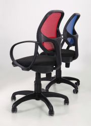 Кресло Байт/АМФ-5 сиденье Сетка черная/спинка Сетка синяя - интерьер - фото 15