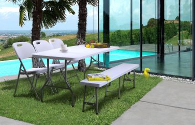 Стілець складаний Knox-F пластик чорний - интерьер - фото 1