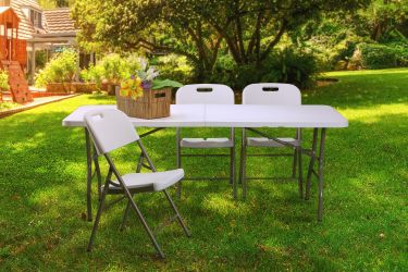 Стілець складаний Knox-F пластик чорний - интерьер - фото 2