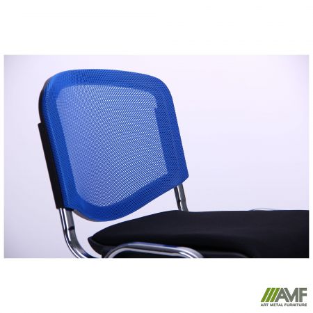 Фото 7 - Стул Призма Веб хром сиденье Сетка черная/спинка Сетка синяя 