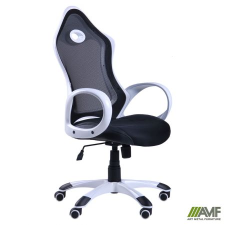 Фото 1 - Кресло Матрикс-1 Белый, сиденье Сетка черная/спинка Сетка черная