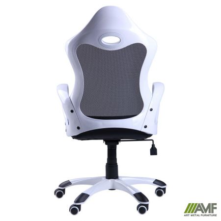 Фото 4 - Кресло Матрикс-1 Белый, сиденье Сетка черная/спинка Сетка черная
