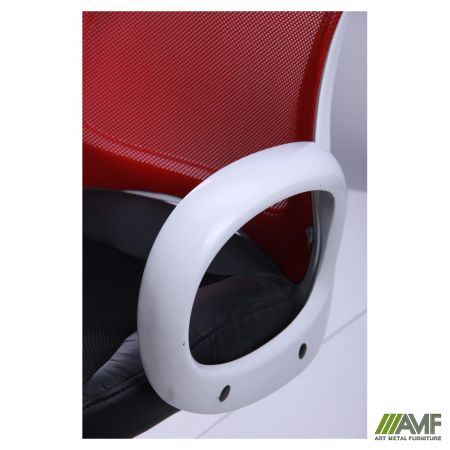 Фото 7 - Кресло Матрикс-1 Белый, сиденье Сетка черная/спинка Сетка красная