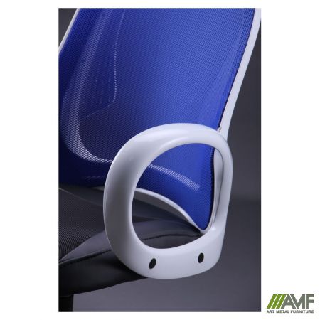Фото 6 - Кресло Матрикс-LB Белый, сиденье Сетка черная/спинка Сетка синяя