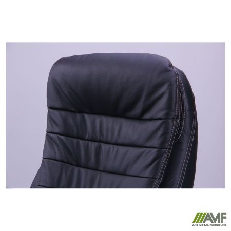 Фото 8 - Кресло Валенсия HB кожа черная (CS-618E LEATHER BLACK)