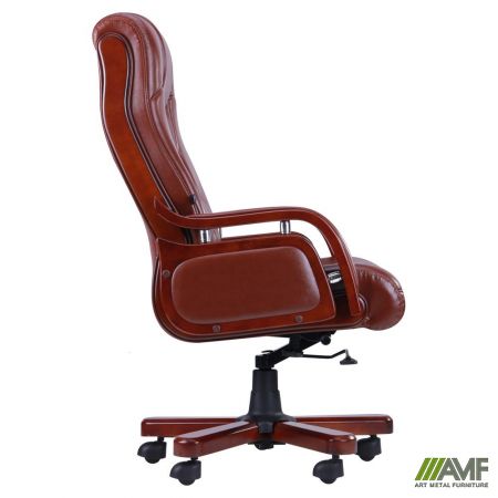 Фото 2 - Кресло Ричмонд, кожа коричневая (642-B+PVC)