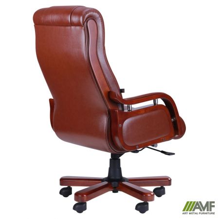 Фото 4 - Кресло Ричмонд, кожа коричневая (642-B+PVC)