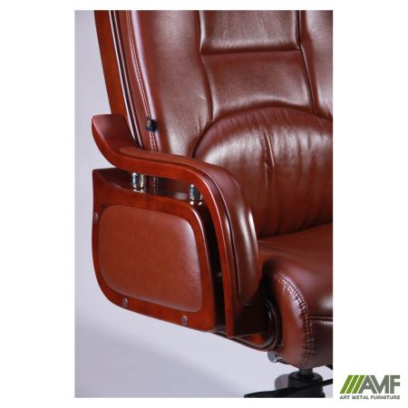 Фото 5 - Кресло Ричмонд, кожа коричневая (642-B+PVC)