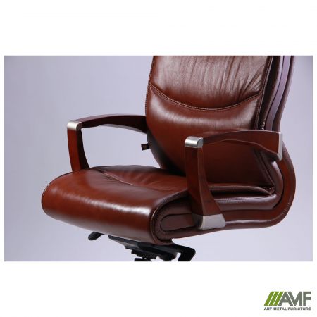 Фото 6 - Кресло Монтана НВ, кожа коричневая (619-B+PVC)