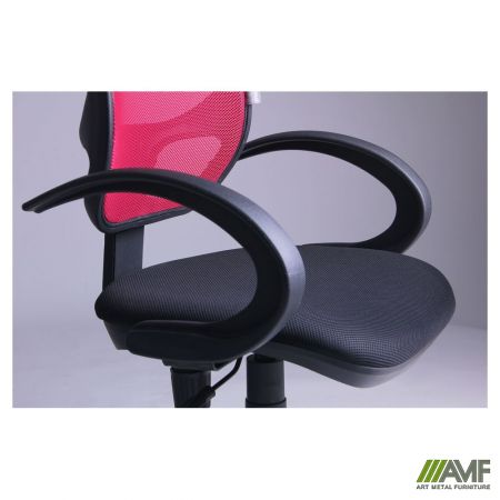 Фото 6 - Кресло Байт/АМФ-5 сиденье Сетка черная/спинка Сетка красная 