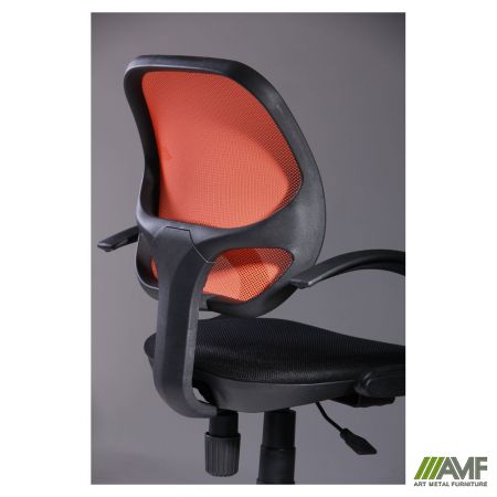 Фото 6 - Кресло Байт/АМФ-5 сиденье Сетка черная/спинка Сетка оранжевая 