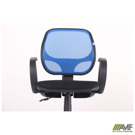 Фото 6 - Кресло Бит/АМФ-8 сиденье Сетка черная/спинка Сетка синяя 