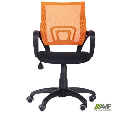 Фото 3 - Кресло Веб сиденье Сетка черная/спинка Сетка оранжевая 
