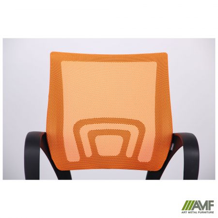 Фото 6 - Кресло Веб сиденье Сетка черная/спинка Сетка оранжевая 