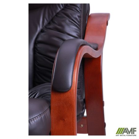 Фото 6 - Кресло Буффало CF коньяк Кожа Люкс комбинированная Темно коричневая 