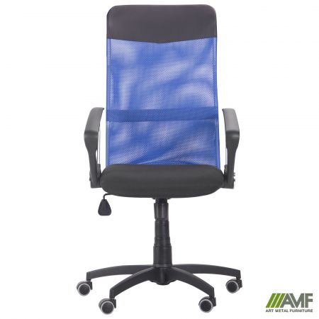 Фото 3 - Кресло Ultra сиденье А-1/спинка Сетка синяя, вставка Скаден черный 