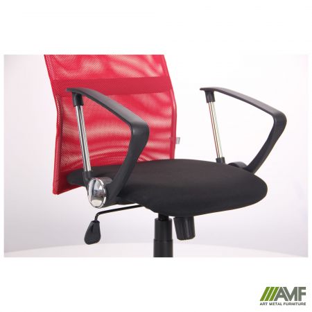 Фото 10 - Кресло Ultra Хром сиденье А-1/спинка Сетка красная, вставка Скаден черный 