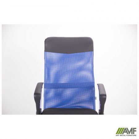 Фото 6 - Кресло Ultra Хром сиденье А-1/спинка Сетка синяя, вставка Скаден черный 