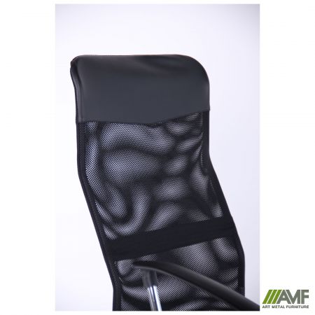 Фото 6 - Кресло Ultra Хром сиденье А-1/спинка Сетка черная, вставка Скаден черный 