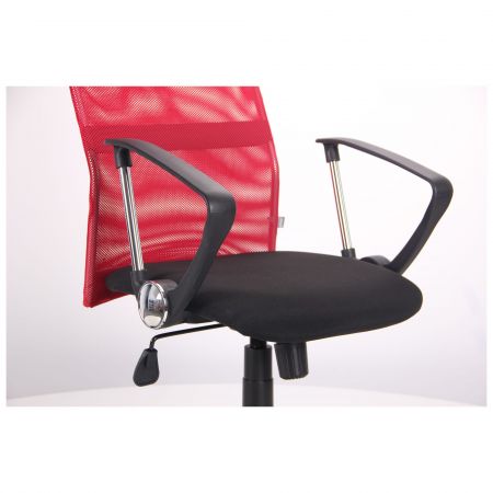 Фото 10 - Кресло Ultra Хром сиденье C-1/спинка Сетка красная, вставка Скаден черный