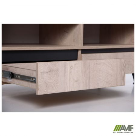 Фото 9 - Тумба под ТВ Pluto TV-1 (1200х450х500) Дуб Эндгрейн/Черный графит 