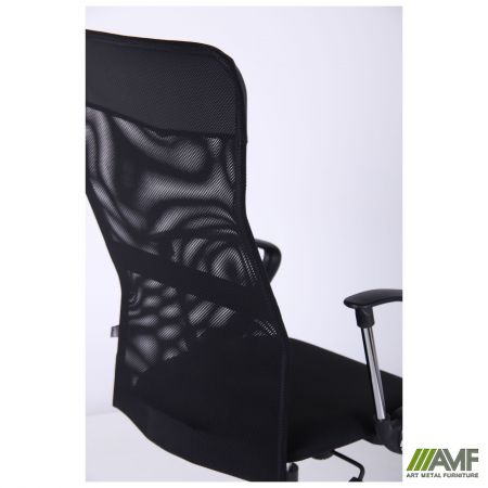 Фото 12 - Кресло Ultra Хром сиденье А-1/спинка Сетка черная, вставка Скаден черный (упаковка 12 шт)