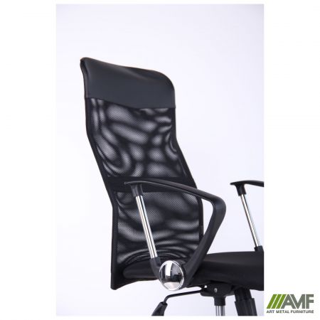 Фото 7 - Кресло Ultra Хром сиденье А-1/спинка Сетка черная, вставка Скаден черный (упаковка 12 шт)