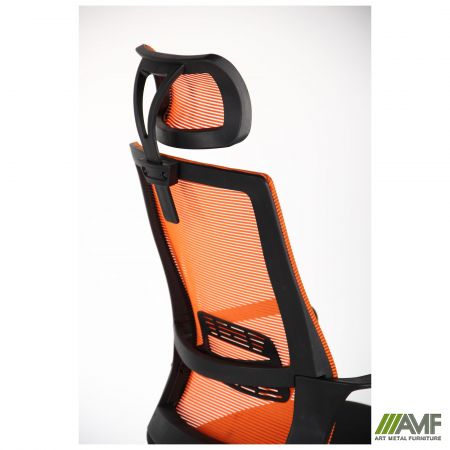 Фото 9 - Кресло Matrix HR сиденье Сидней 07/спинка Сетка Line-07 оранж 
