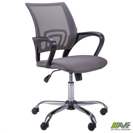 Фото 1 - Крiсло Веб Хром Сiтка сiра 