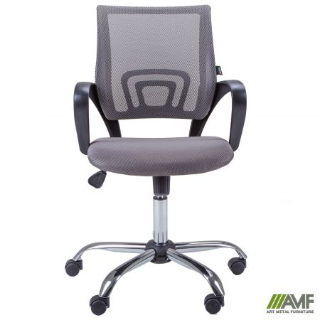Фото 2 - Крiсло Веб Хром Сiтка сiра 