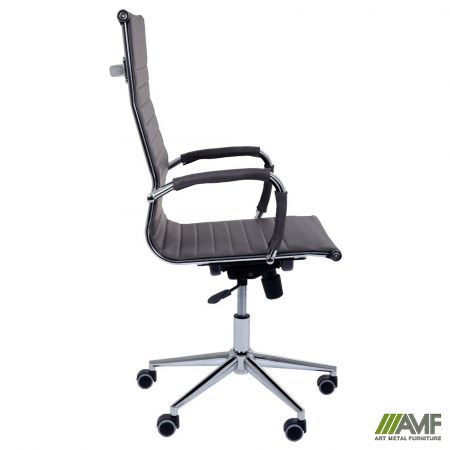 Фото 4 - Крiсло Slim HB Хром Tilt WAX Dark Grey 