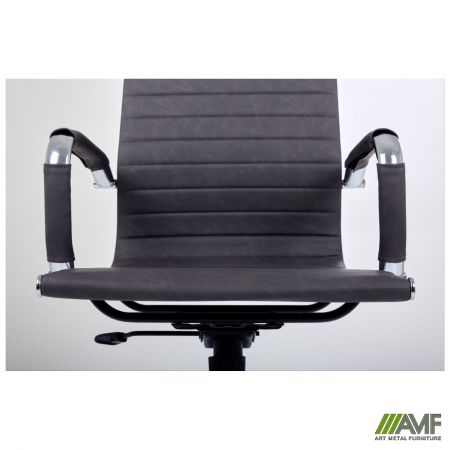 Фото 6 - Крiсло Slim HB Хром Tilt WAX Dark Grey 