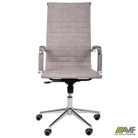 Фото 3 - Крiсло Slim HB Хром Tilt WAX Light Grey 