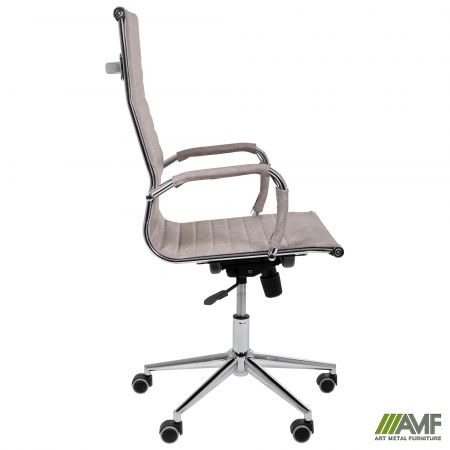 Фото 4 - Крiсло Slim HB Хром Tilt WAX Light Grey 