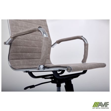 Фото 8 - Крiсло Slim HB Хром Tilt WAX Light Grey 