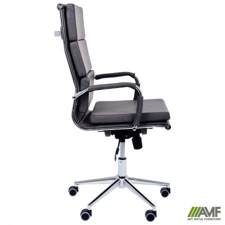 Фото 4 - Крiсло Slim FX HB Хром Tilt WAX Black Grey 