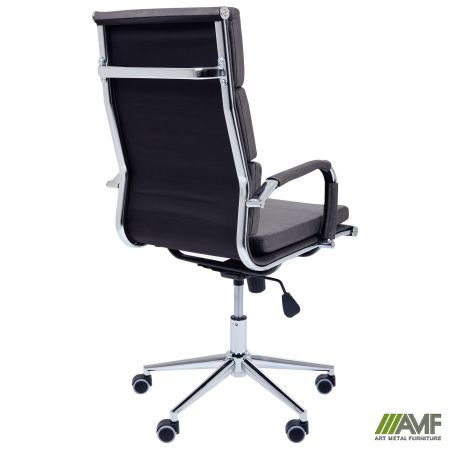 Фото 5 - Крiсло Slim FX HB Хром Tilt WAX Black Grey 